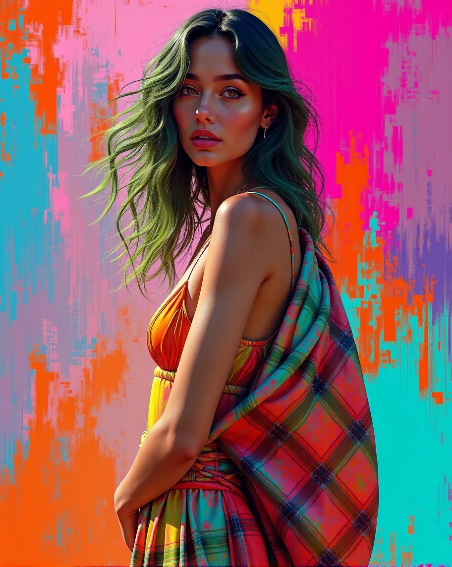 digital painting a woman flowing - Free AI Photo Generator - starryai