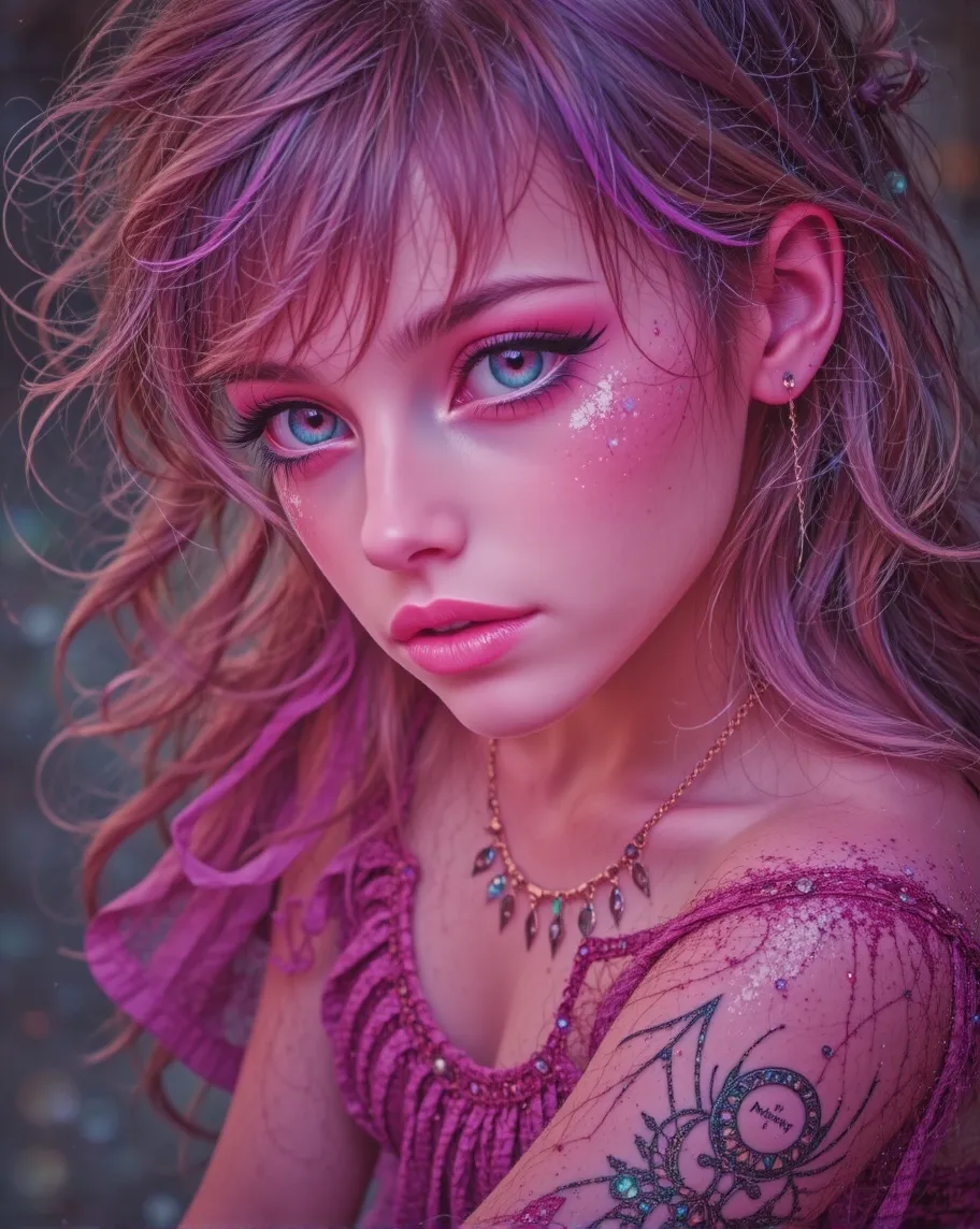 Her eyes perfect shade green blue - Free AI Photo Generator - starryai