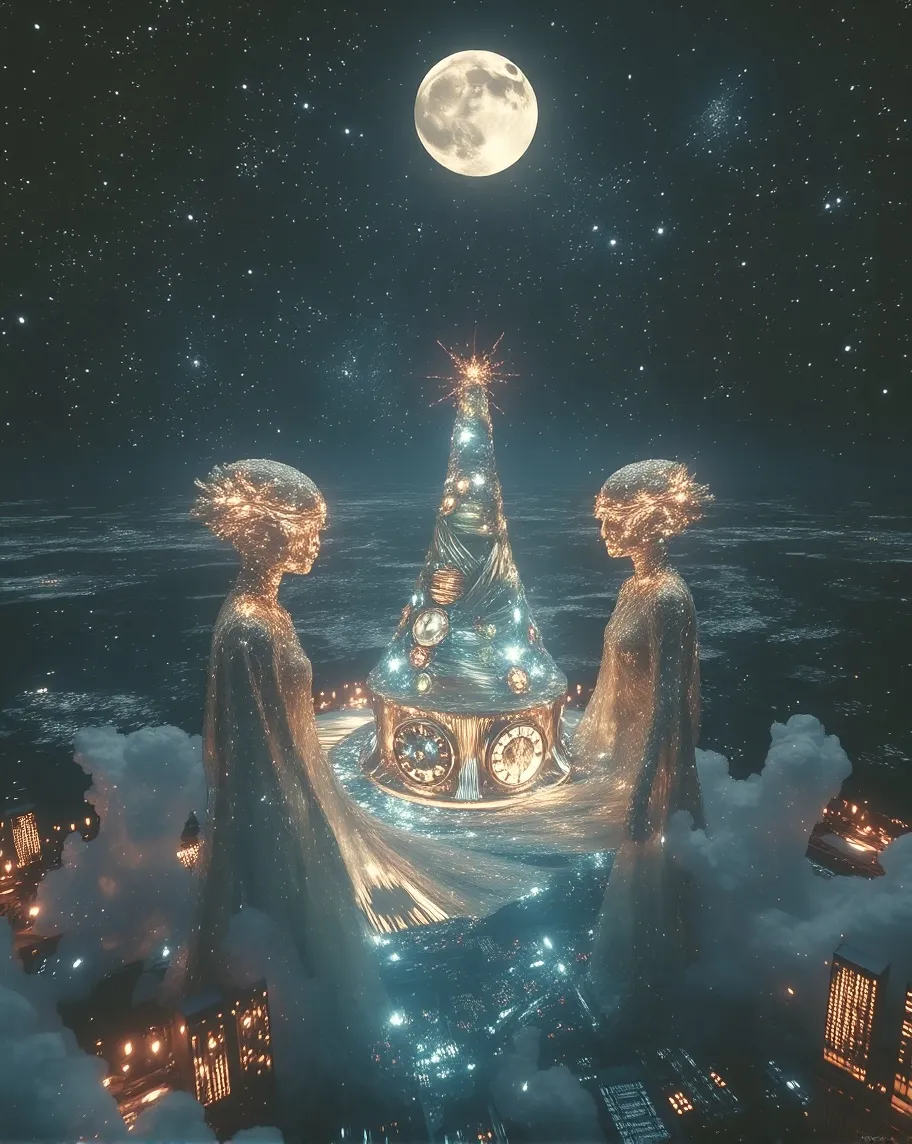 A surreal nighttime soiree above - Free AI Photo Generator - starryai