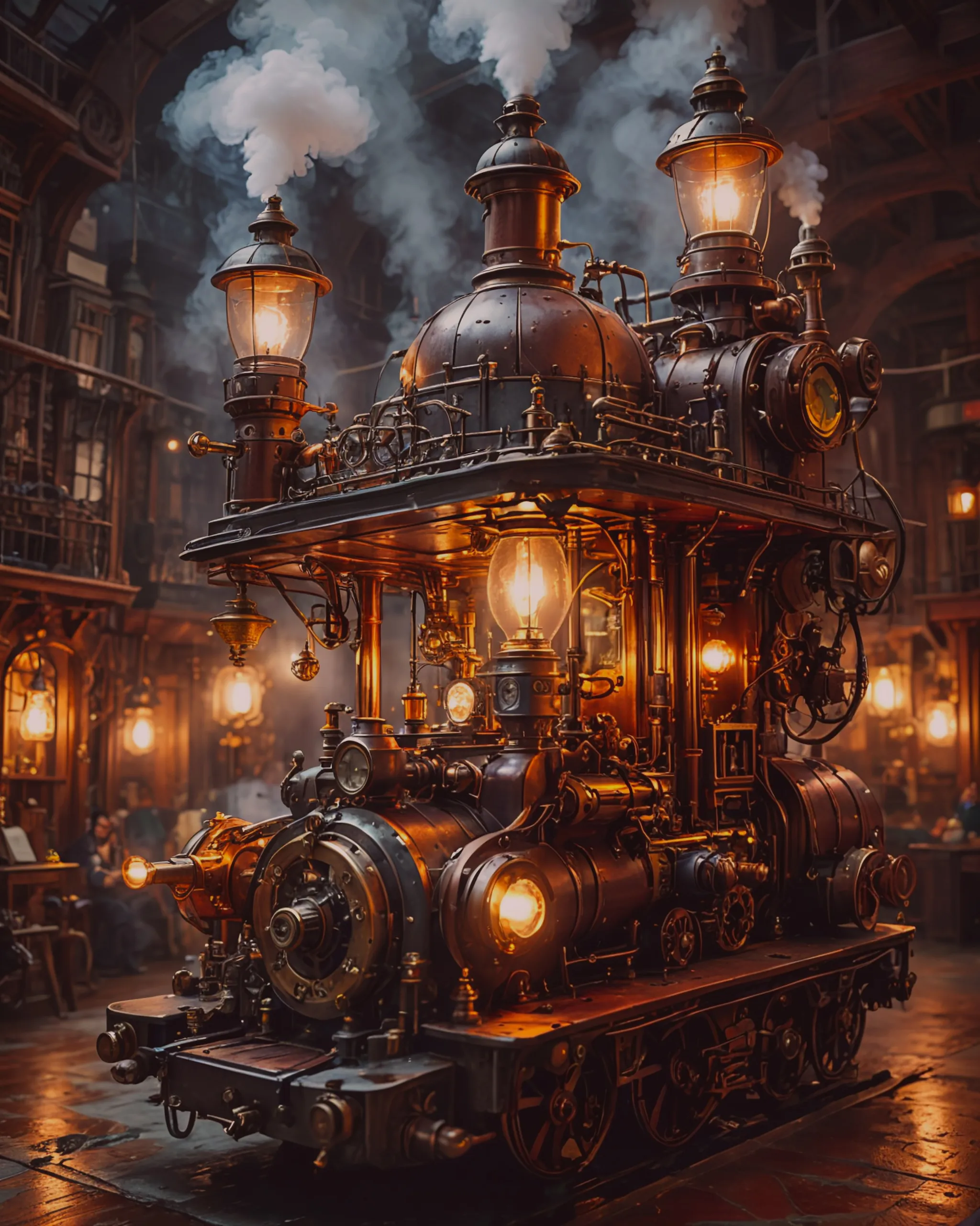 Hyper detailed steampunk theme - Free AI Photo Generator - starryai