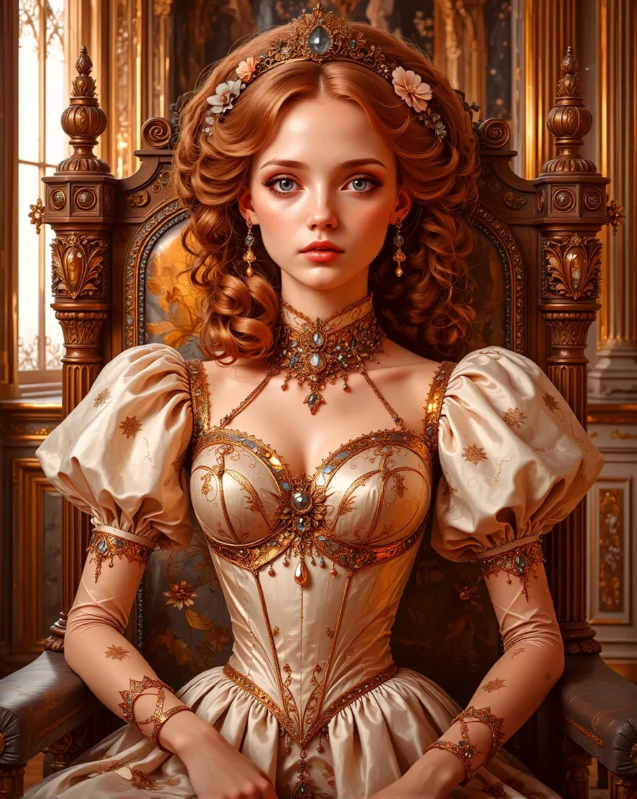 A regal woman facial features a - Free AI Photo Generator - starryai