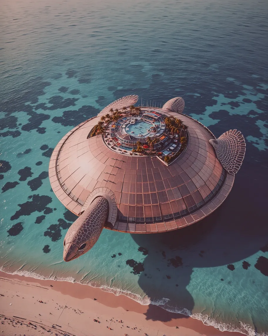 Turtle Island Resort A tropical - Free AI Photo Generator - starryai