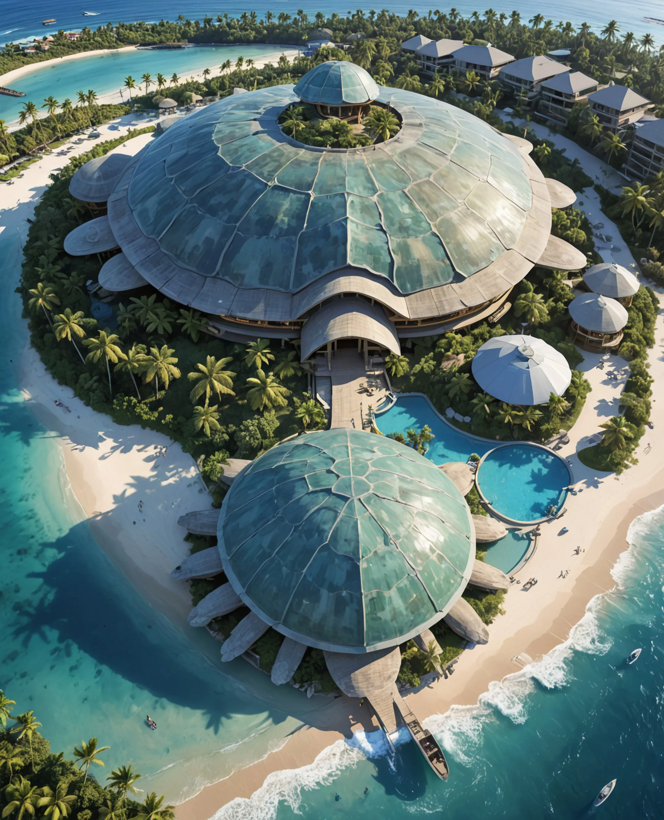 Turtle Island Resort A tropical - Free AI Photo Generator - starryai