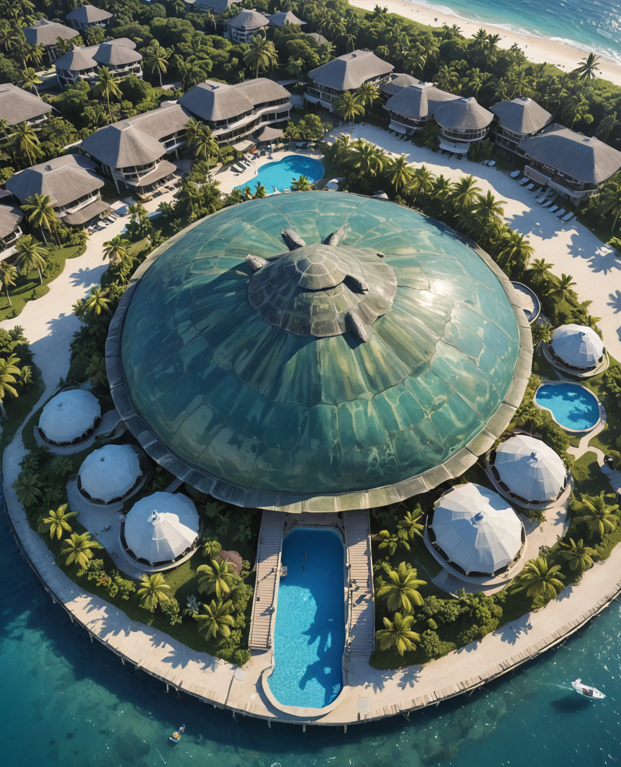 Turtle Island Resort A tropical - Free AI Photo Generator - starryai
