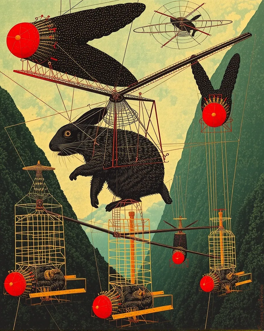 Steampunk Rabbit ornithopter - Free AI Photo Generator - starryai