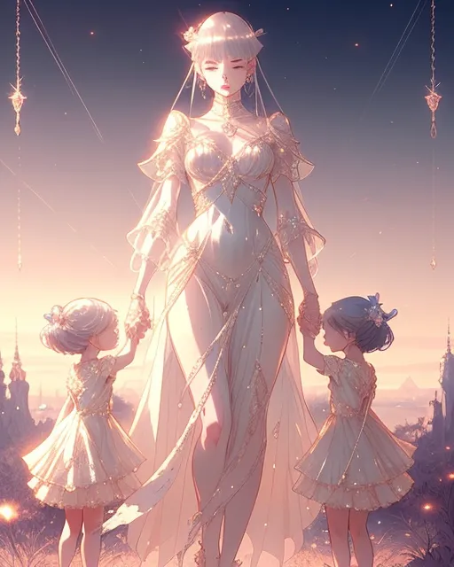 A mothers love sacrifice. She her - Free AI Photo Generator - starryai