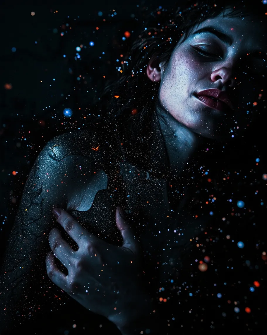 A dreamy, abstract human figure - Free AI Photo Generator - starryai