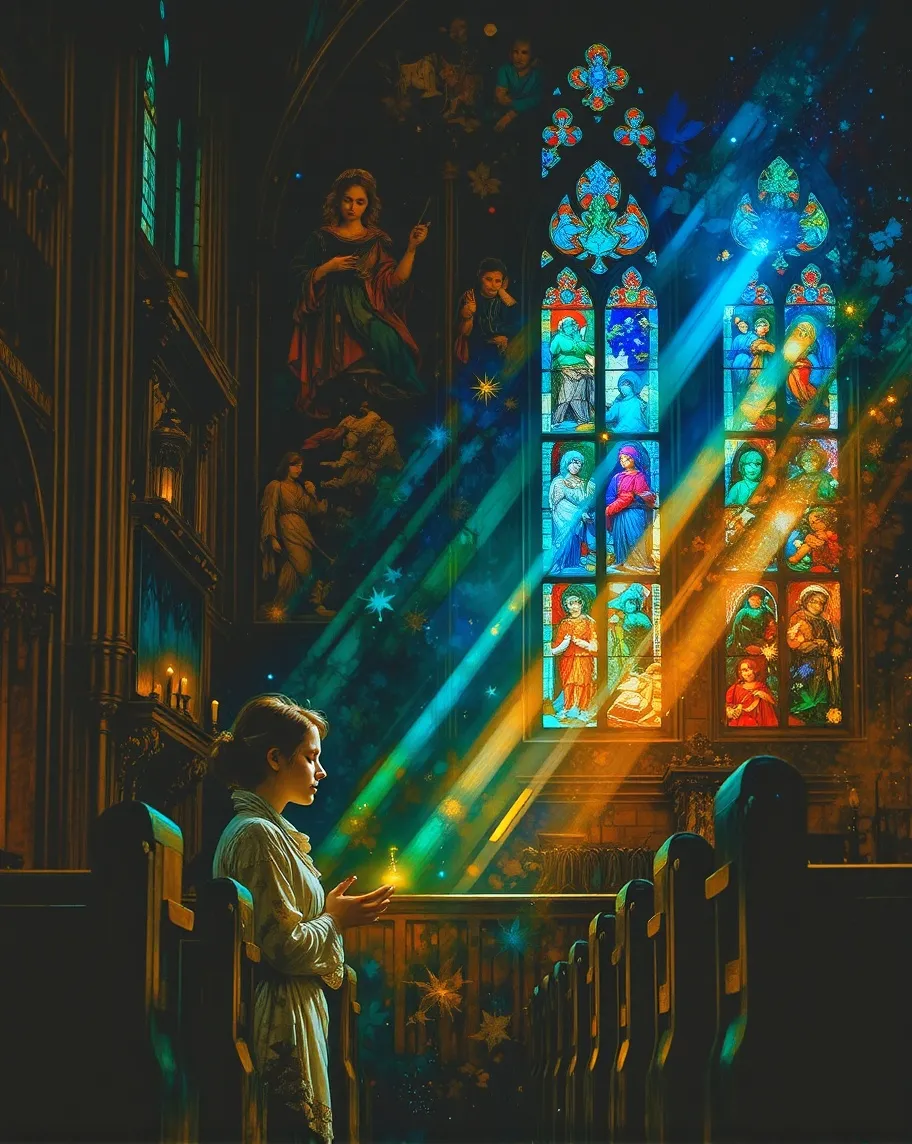 A stained glass window ornate on - Free AI Photo Generator - starryai
