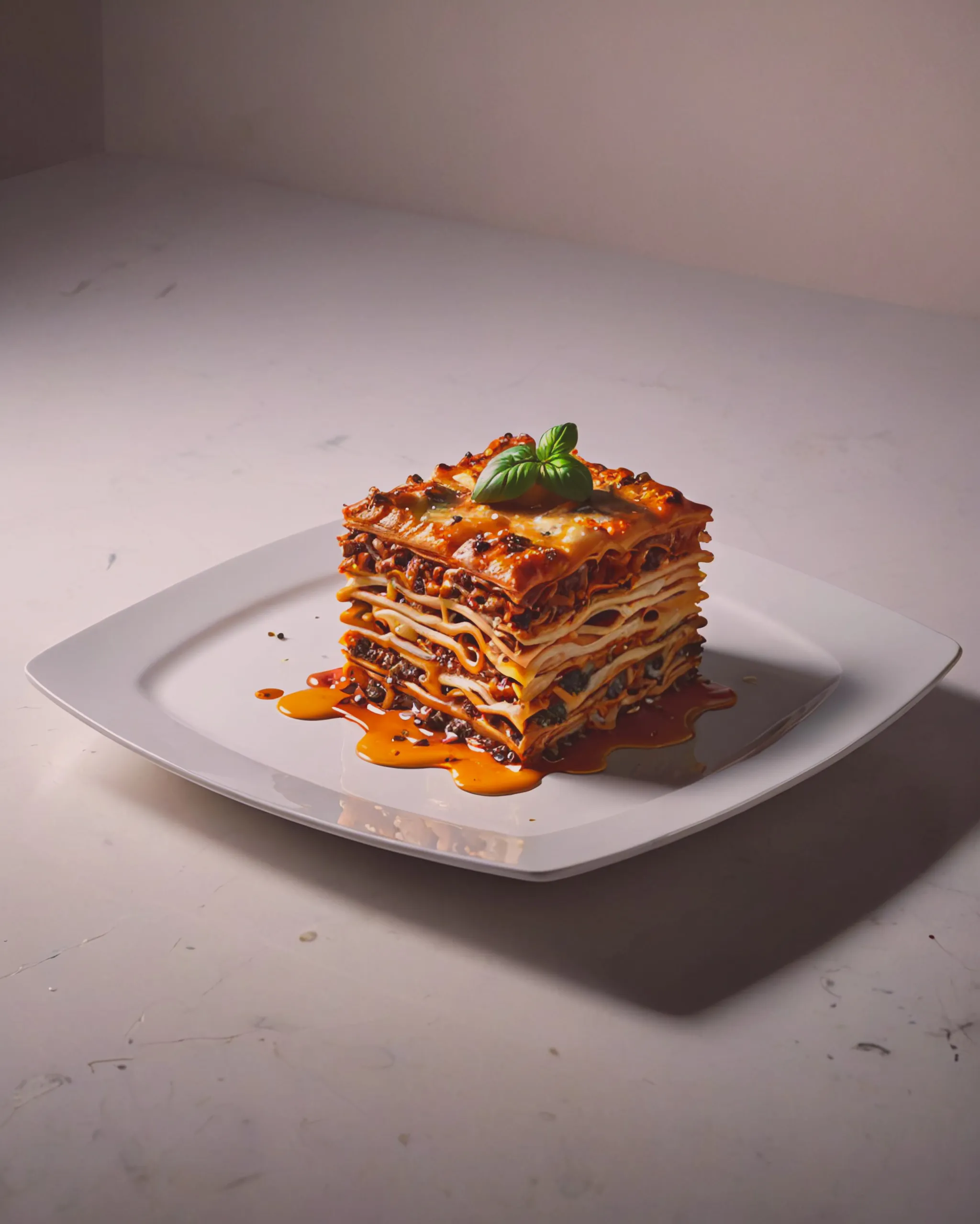 Lasagna Shape Portion lasagna shape a cube on - Free AI Photo Generator - starryai