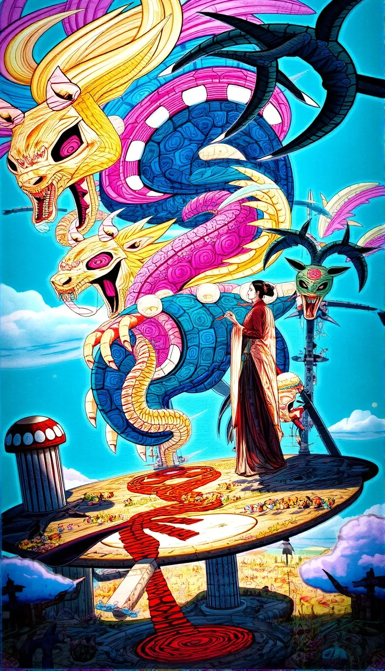 A vibrant painter a fantastical - Free AI Photo Generator - starryai