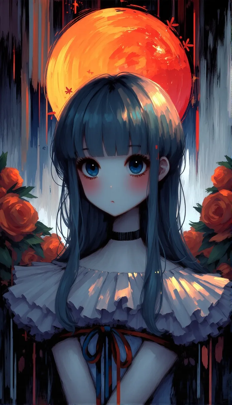 Jelly painting a minimalist anime - Free AI Photo Generator - starryai
