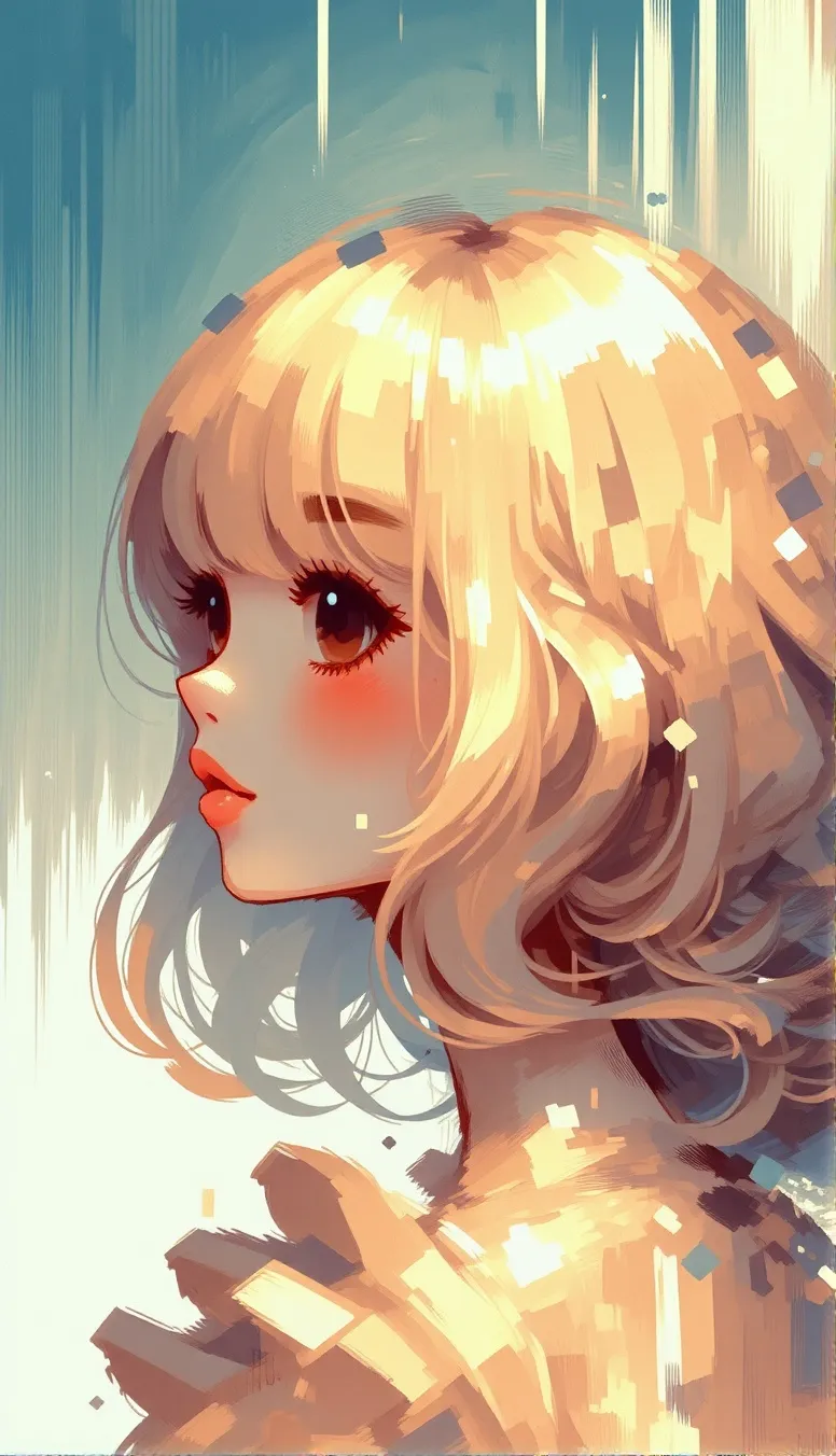 Jelly painting a minimalist anime - Free AI Photo Generator - starryai