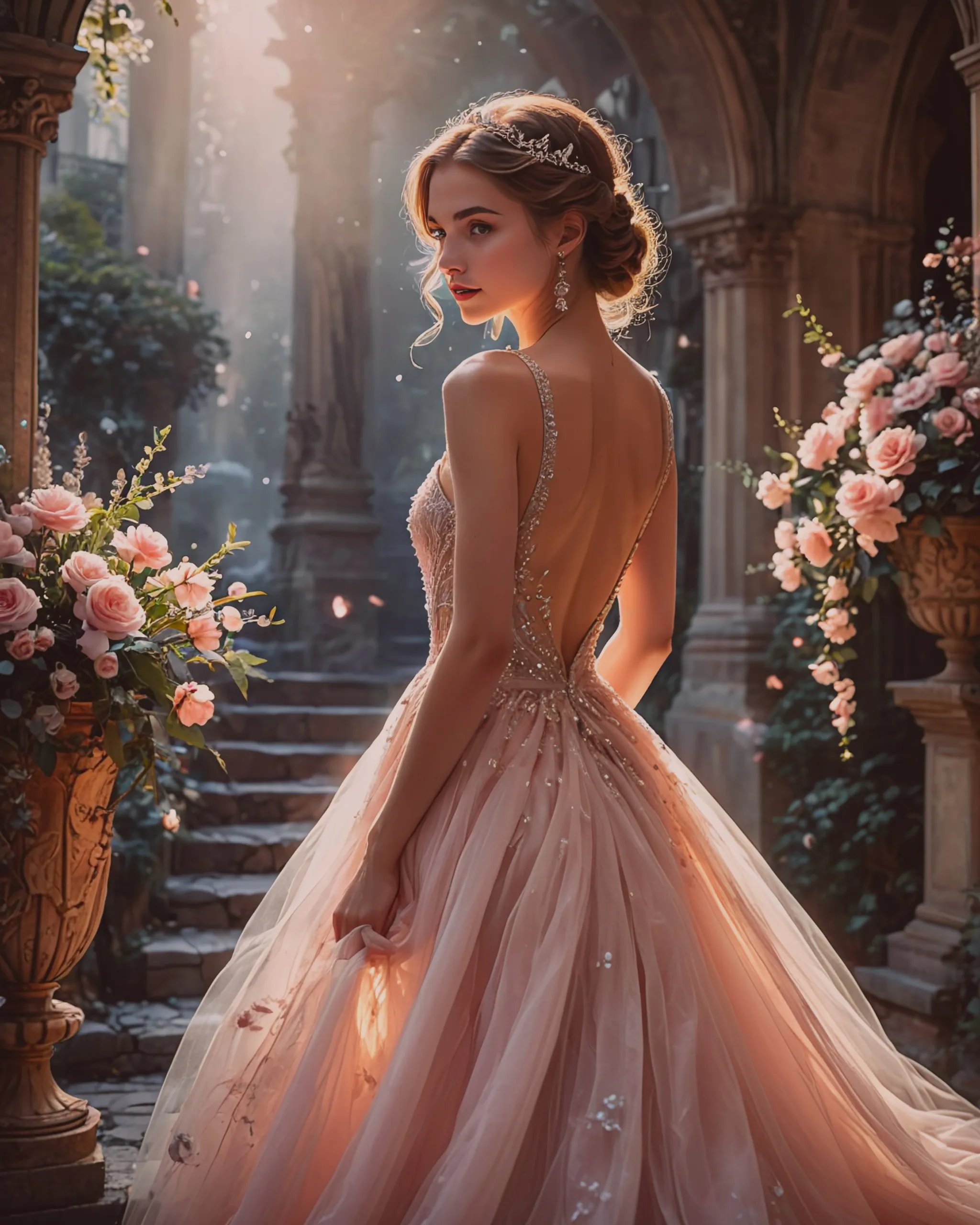 100+ Premium Ai Image A Beautiful Woman Wearing A Beautiful Dress In AI ...