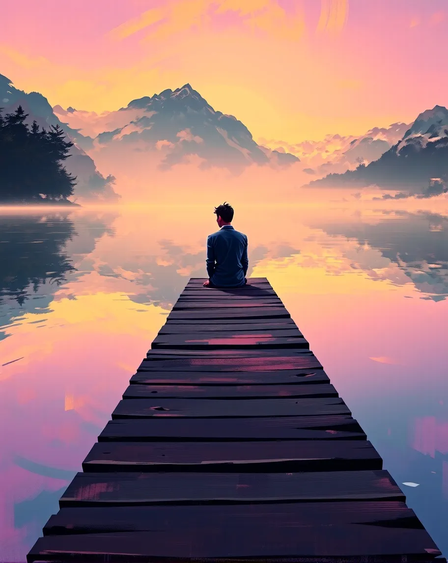 A solitary figure casual attire - Free AI Photo Generator - starryai
