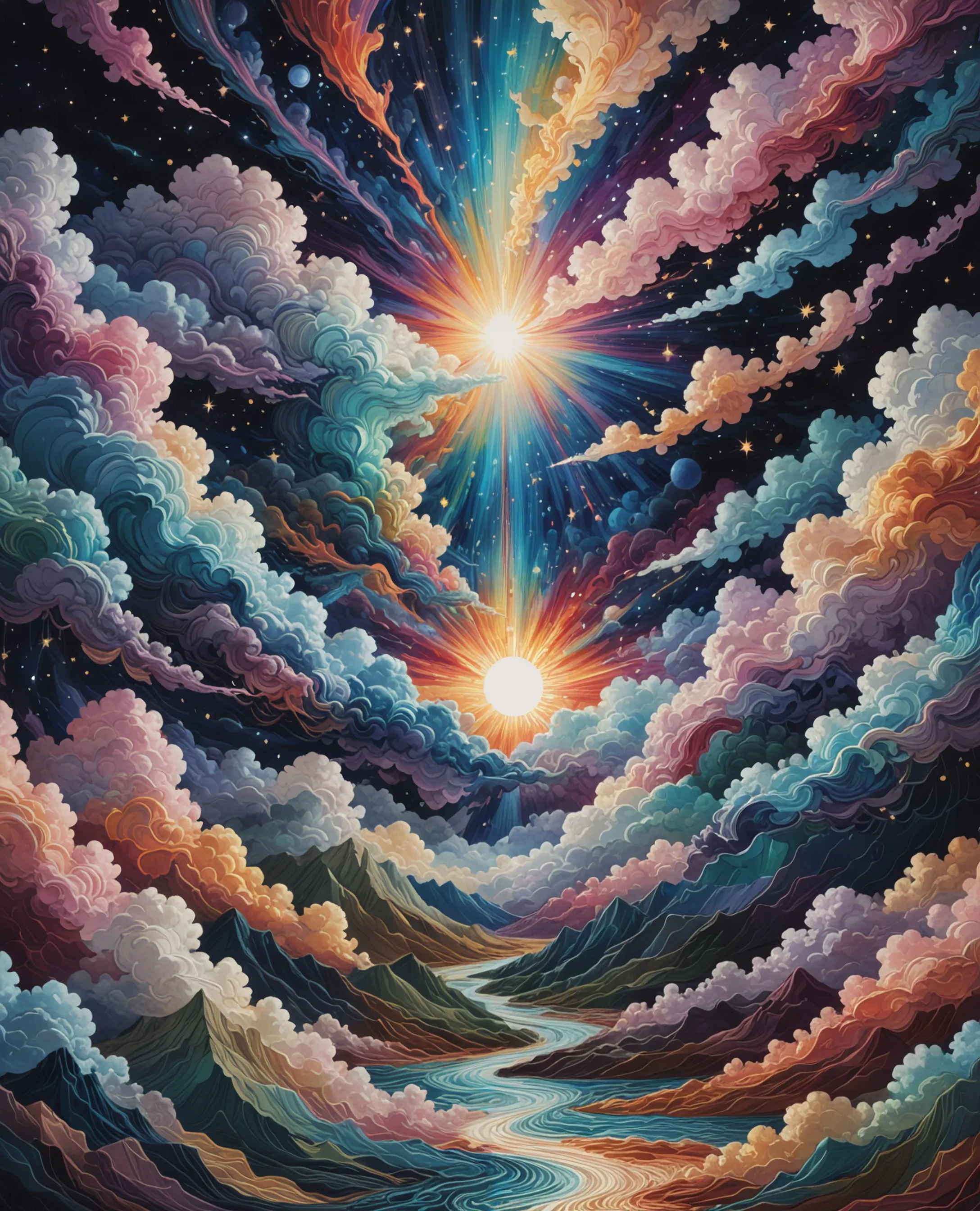 Dawn Tapestry A celestial sky - Free AI Photo Generator - starryai