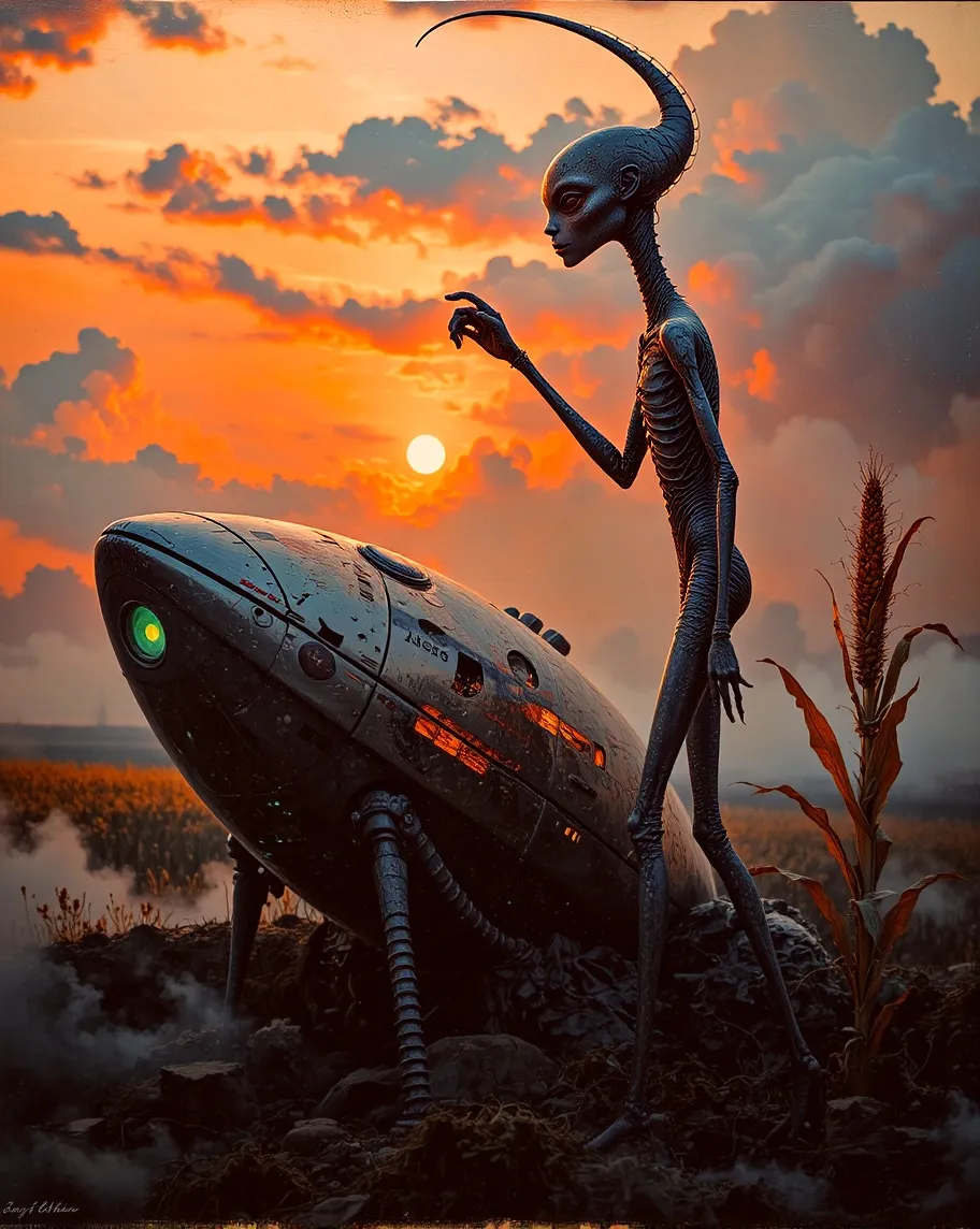 digital painting a metallic oval - Free AI Photo Generator - starryai