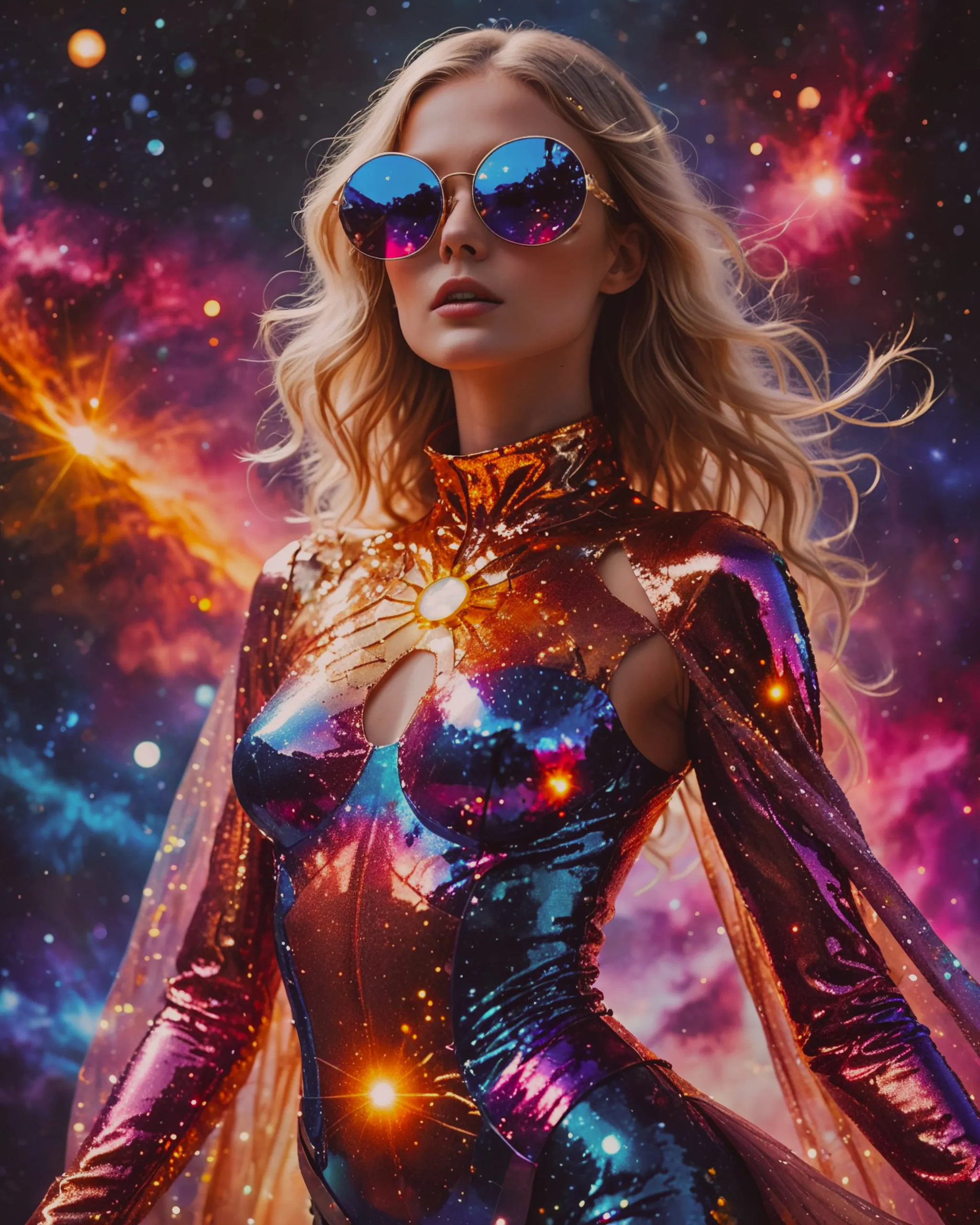 Closet Nebula A glowing cosmic - Free AI Photo Generator - starryai