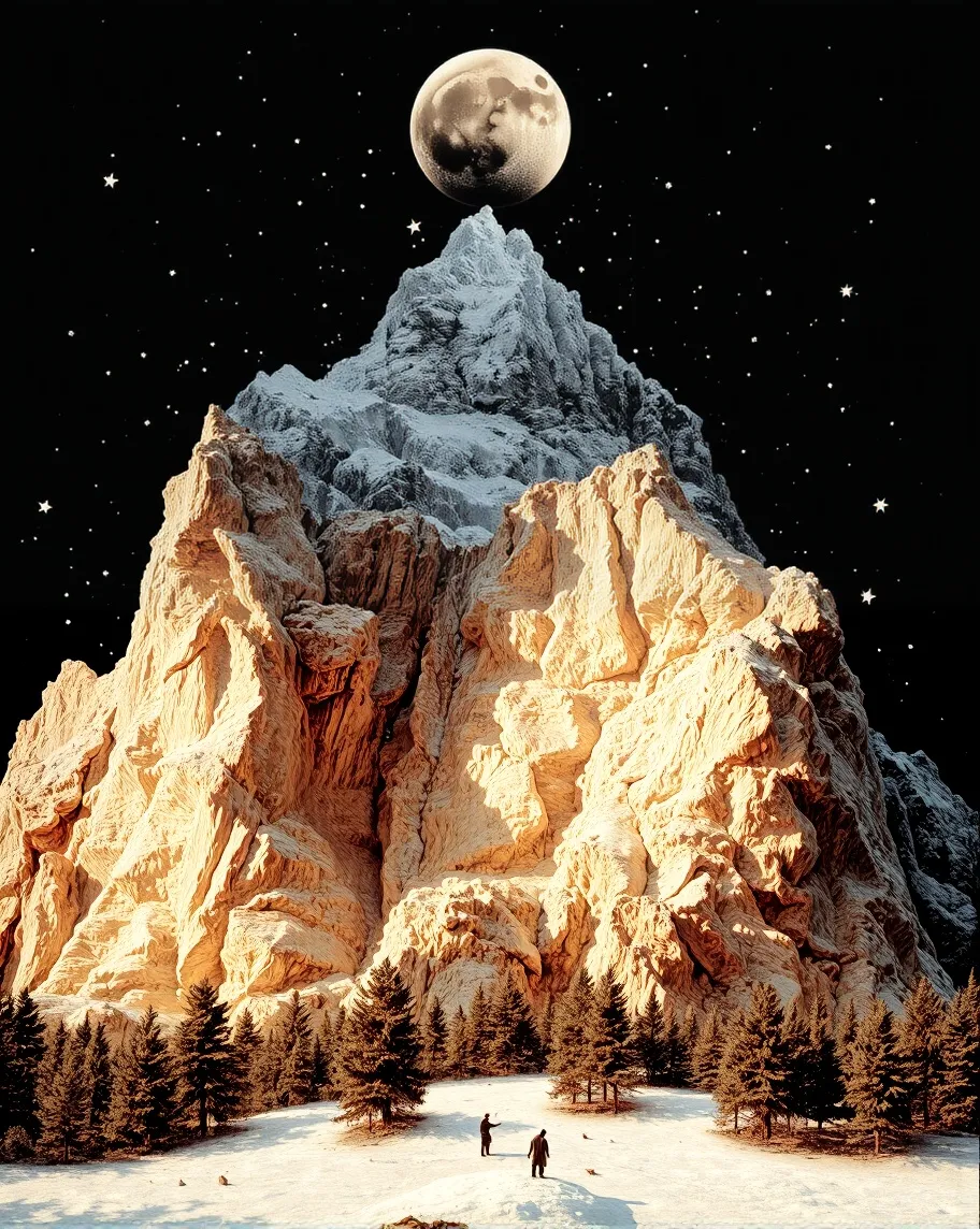 Mountain range shaped like a its - Free AI Photo Generator - starryai
