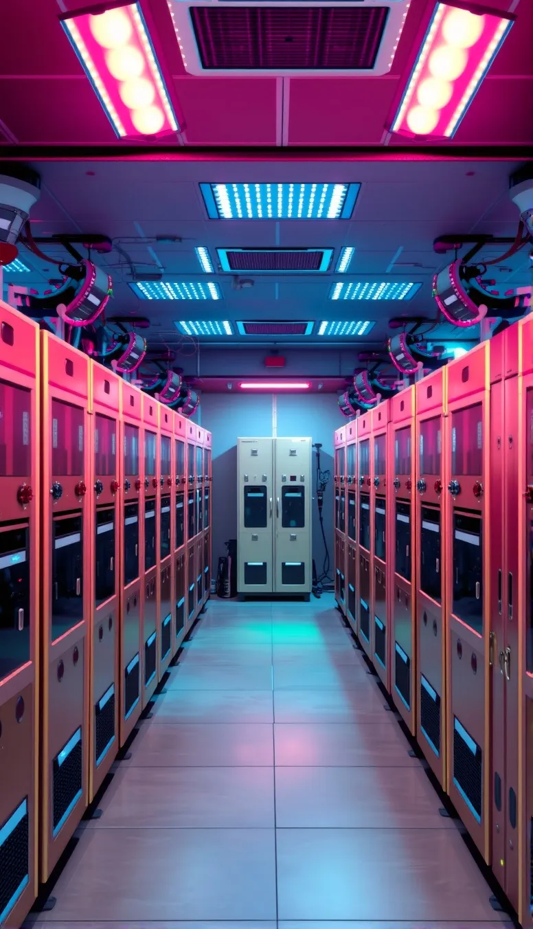 'A large computer server room - Free AI Photo Generator - starryai