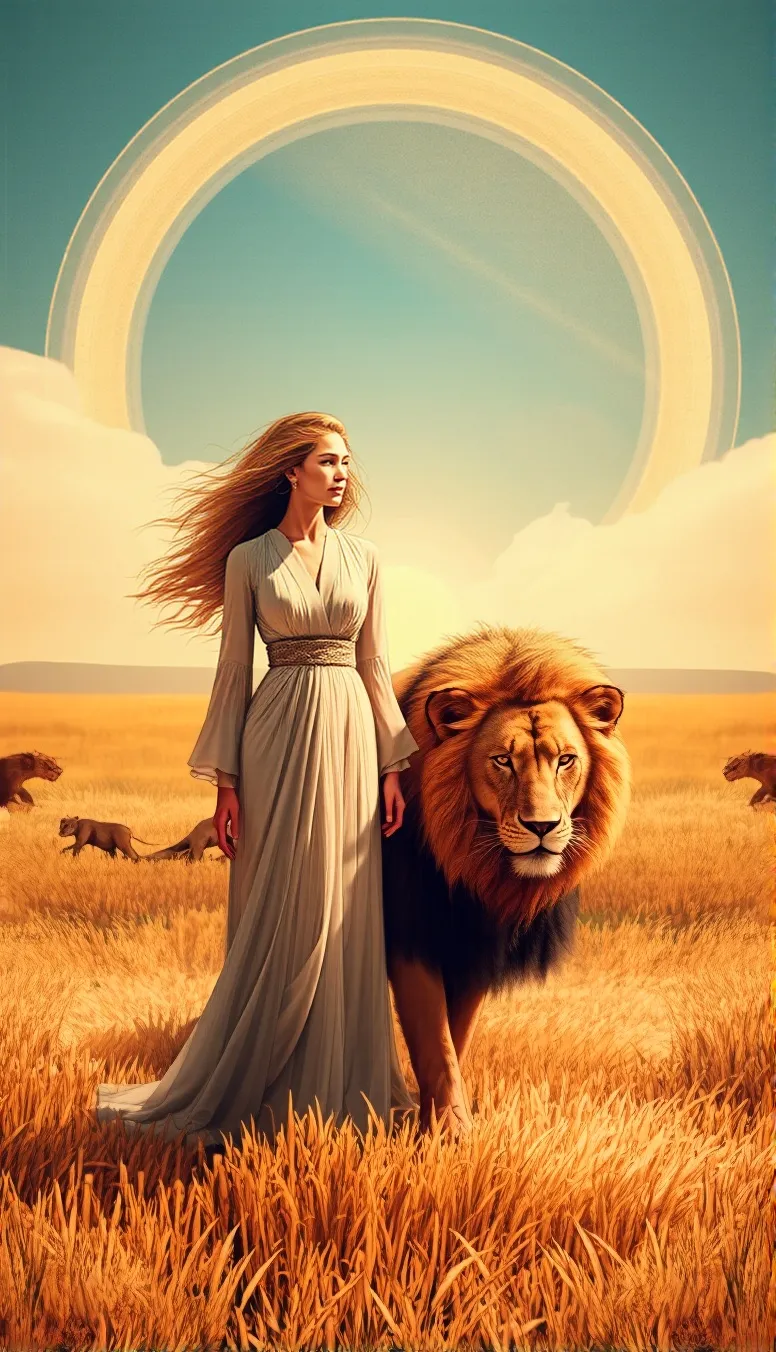 'a regal woman, her hair a wild - Free AI Photo Generator - starryai
