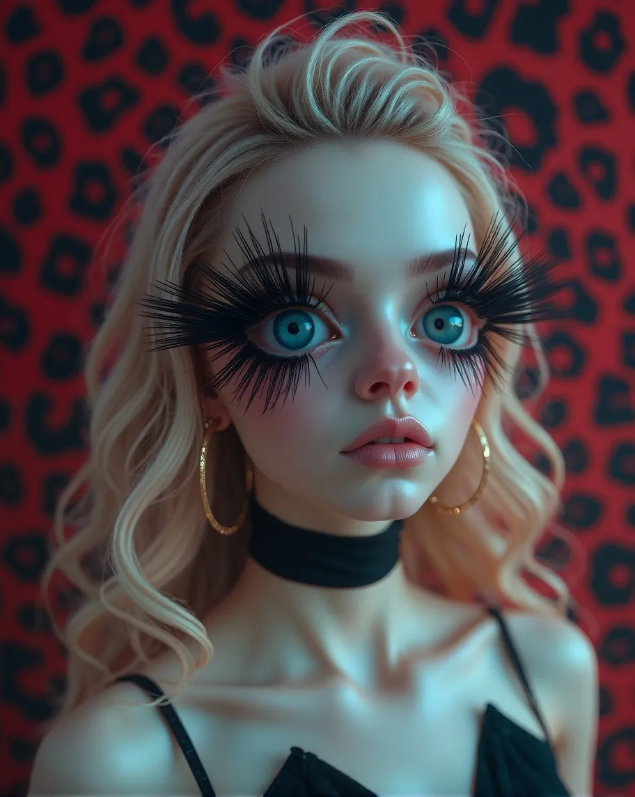 A stylish portrait large, eyes - Free AI Photo Generator - starryai