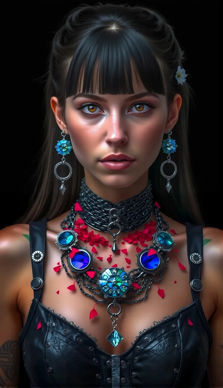 Digital portrait a young woman - Free AI Photo Generator - starryai