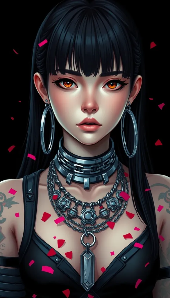 Digital portrait a young woman - Free AI Photo Generator - starryai