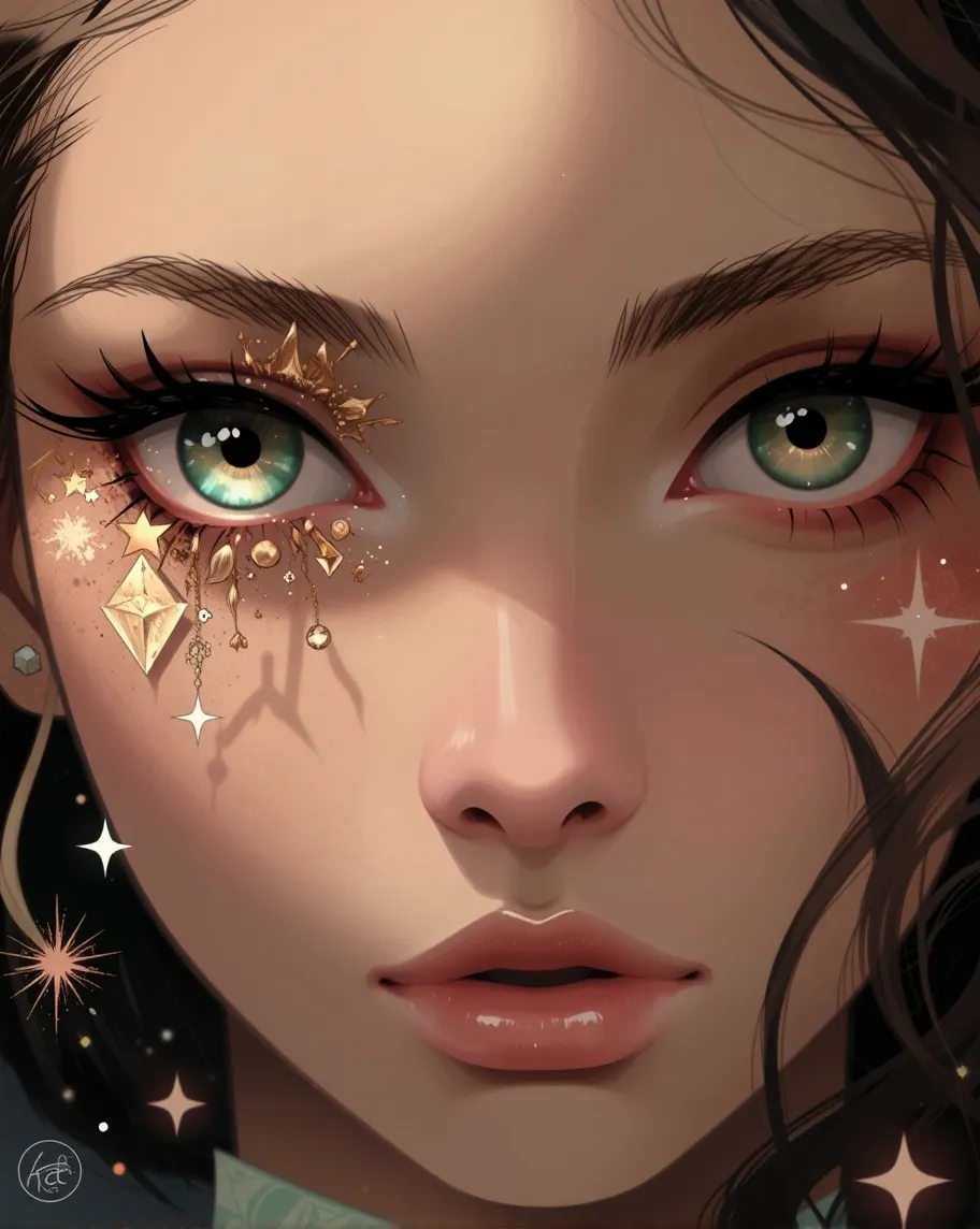 amazing view into eyes a woman, - Free AI Photo Generator - starryai