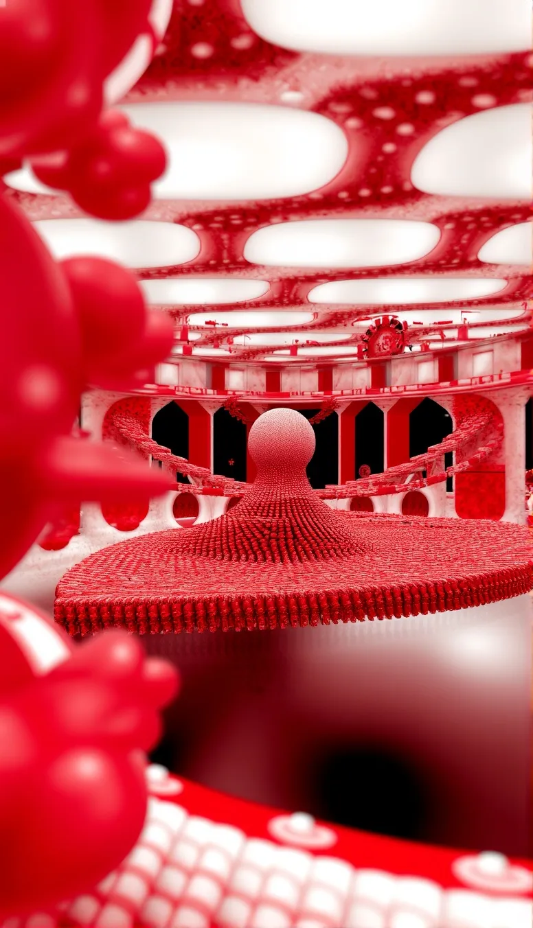 Module Structures Insane red white most compelling ever it - Free AI Photo Generator - starryai