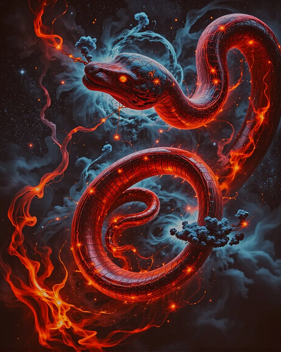 Serpent Text Serpent Sacred Script “A coiling - Free AI Photo Generator - starryai
