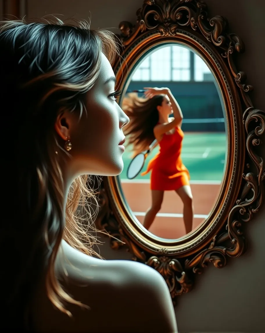 A beautiful young woman long hair - Free AI Photo Generator - starryai
