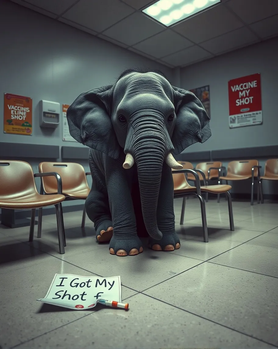 A haunting image a gray elephant - Free AI Photo Generator - starryai
