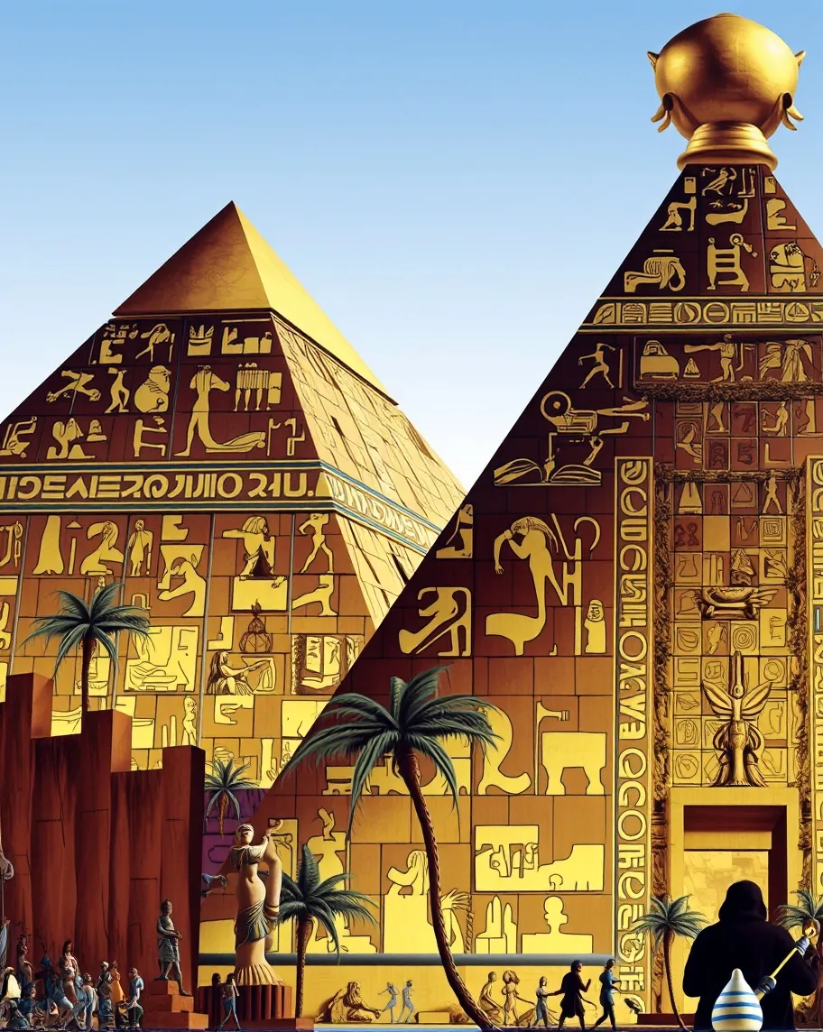 Pyramid Scene Ancient Egyptian scene newly are - Free AI Photo Generator - starryai