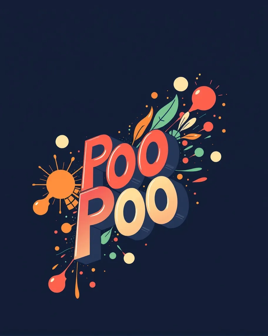 typographic Transformation poo - Free AI Photo Generator - starryai
