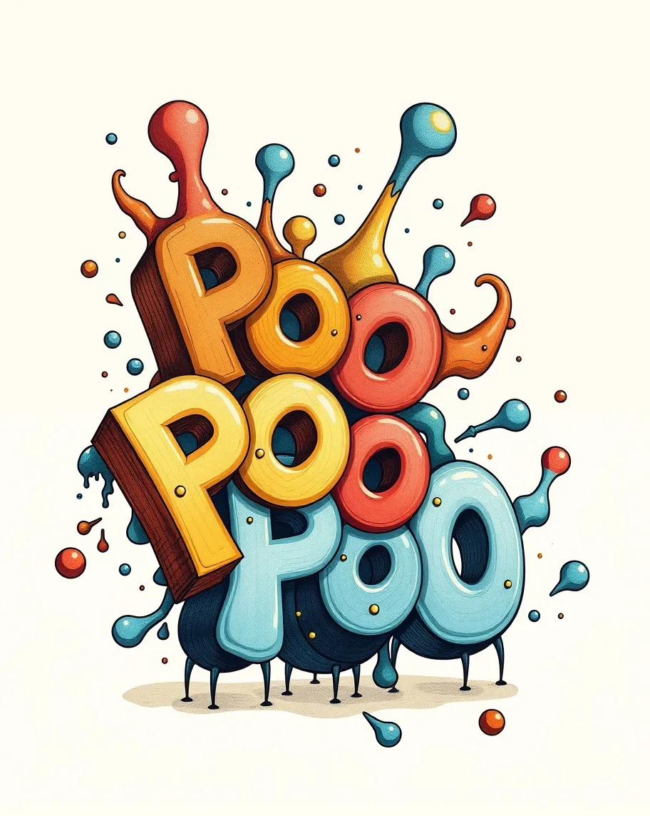 typographic Transformation poo - Free AI Photo Generator - starryai