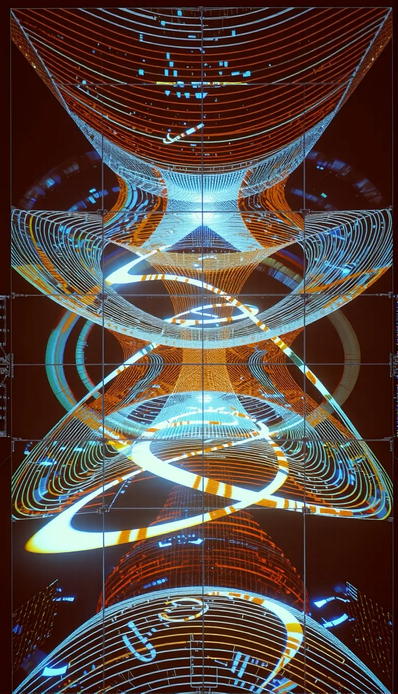 Hi Res Visualisation intersecting planes across term - Free AI Photo Generator - starryai
