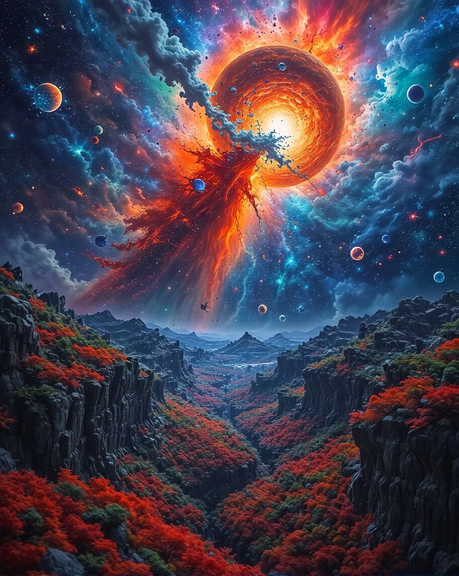 A stunning cosmic spectacle, a - Free AI Photo Generator - starryai