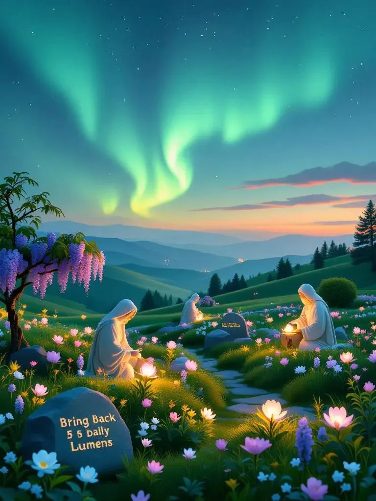 A peaceful, wide-angle scene a at - Free AI Photo Generator - starryai