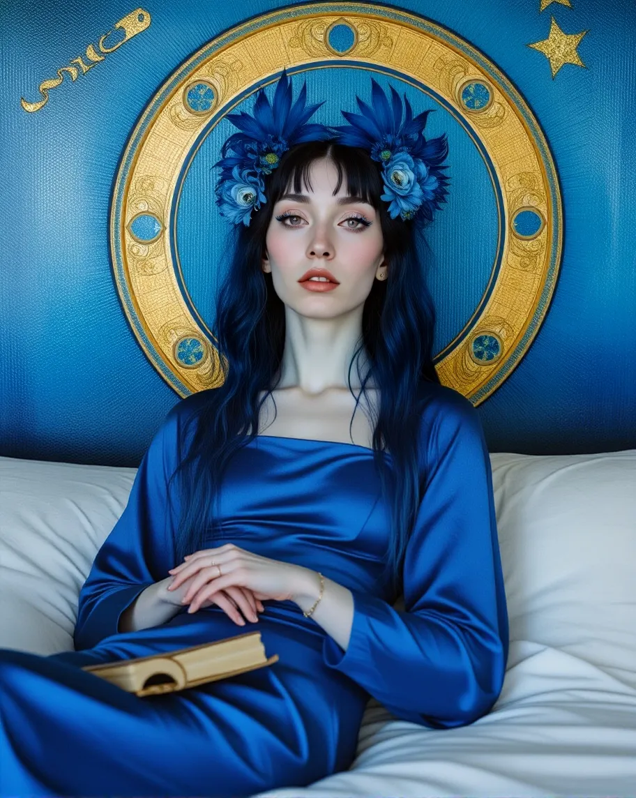 Blue as can be… dream a little me - Free AI Photo Generator - starryai