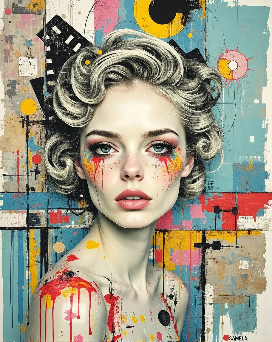 Creative expressive portrait - Free AI Photo Generator - starryai