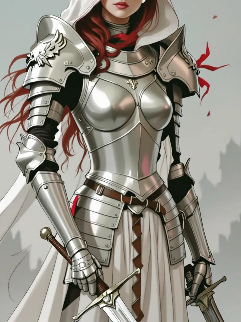 A medieval maiden shining armor - Free AI Photo Generator - starryai