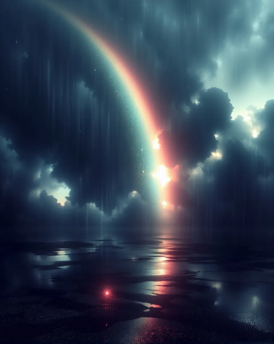 On a gloomy rainy day, a huge its - Free AI Photo Generator - starryai