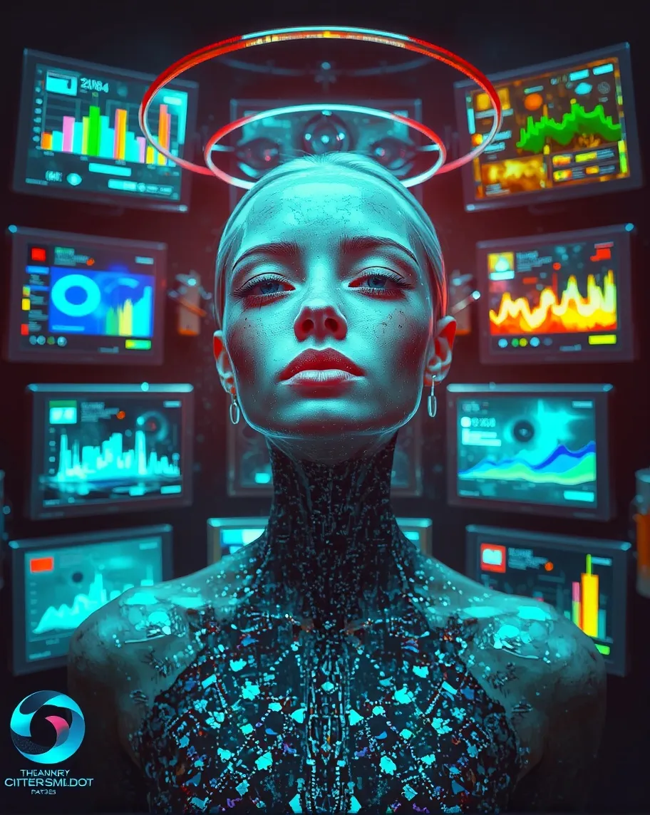 A hauntingly beautiful, humanoid - Free AI Photo Generator - starryai