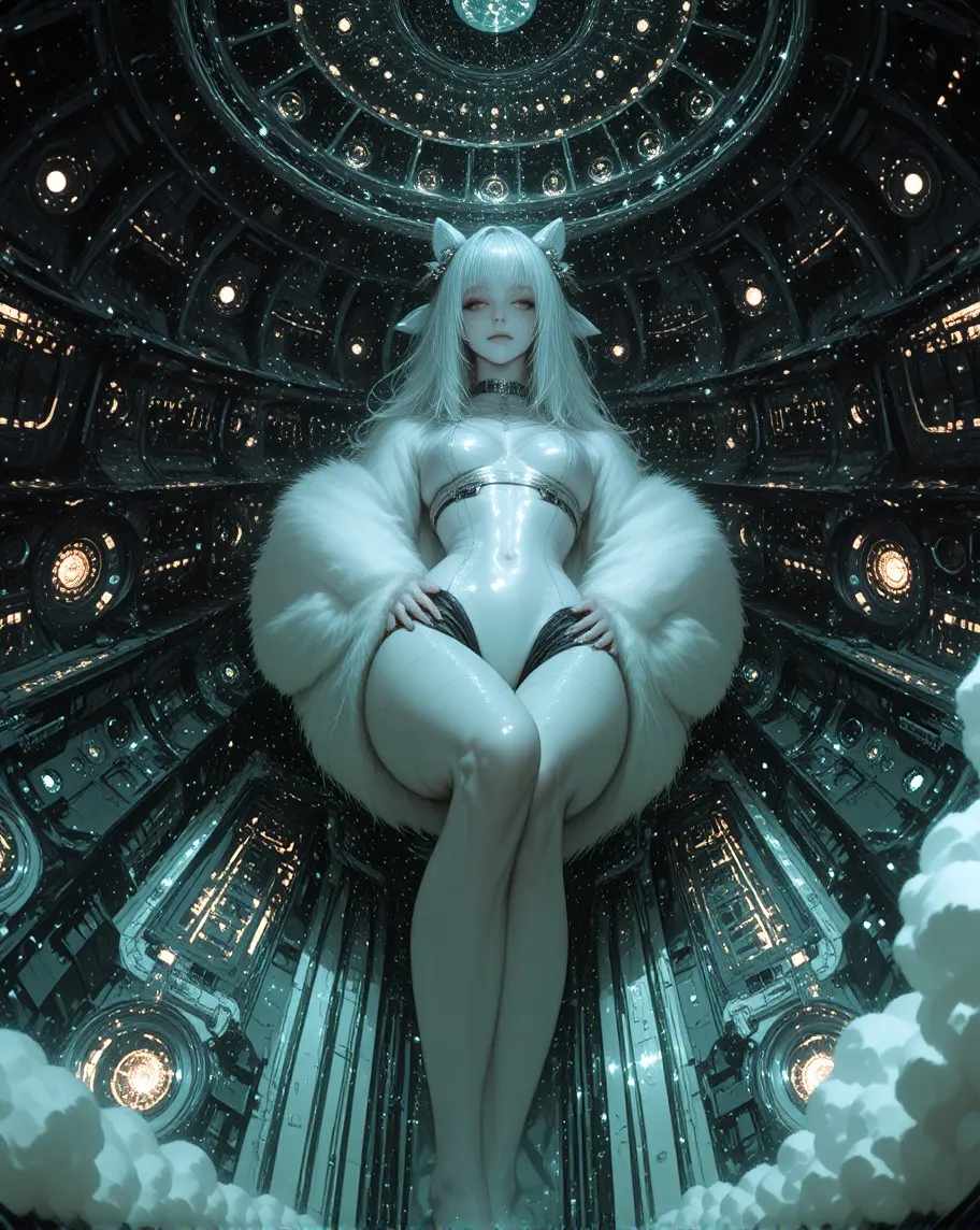 A serene, ethereal figure floats - Free AI Photo Generator - starryai