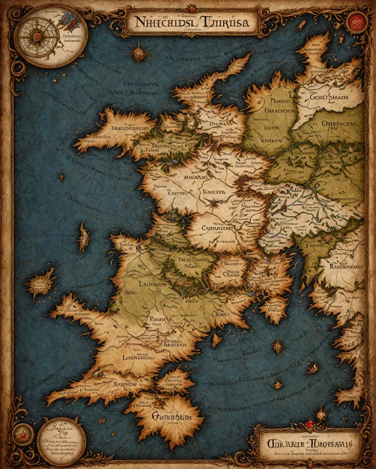 Fantasy Map - Free AI Photo Generator - starryai