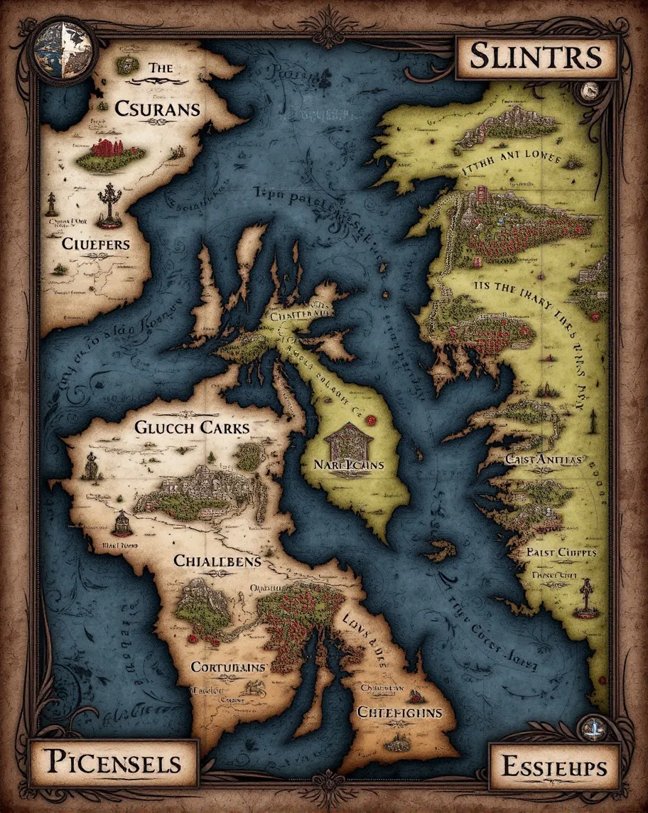 Fantasy Map - Free AI Photo Generator - starryai