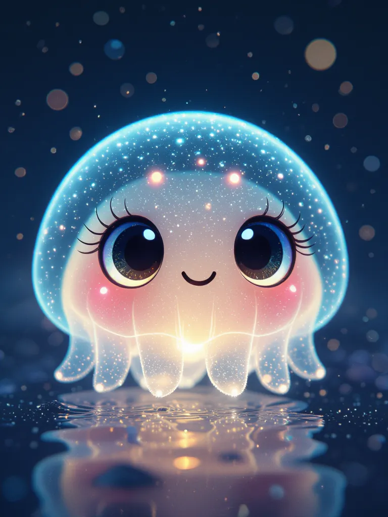 Bioluminescent Cuteness - Free AI Photo Generator - starryai