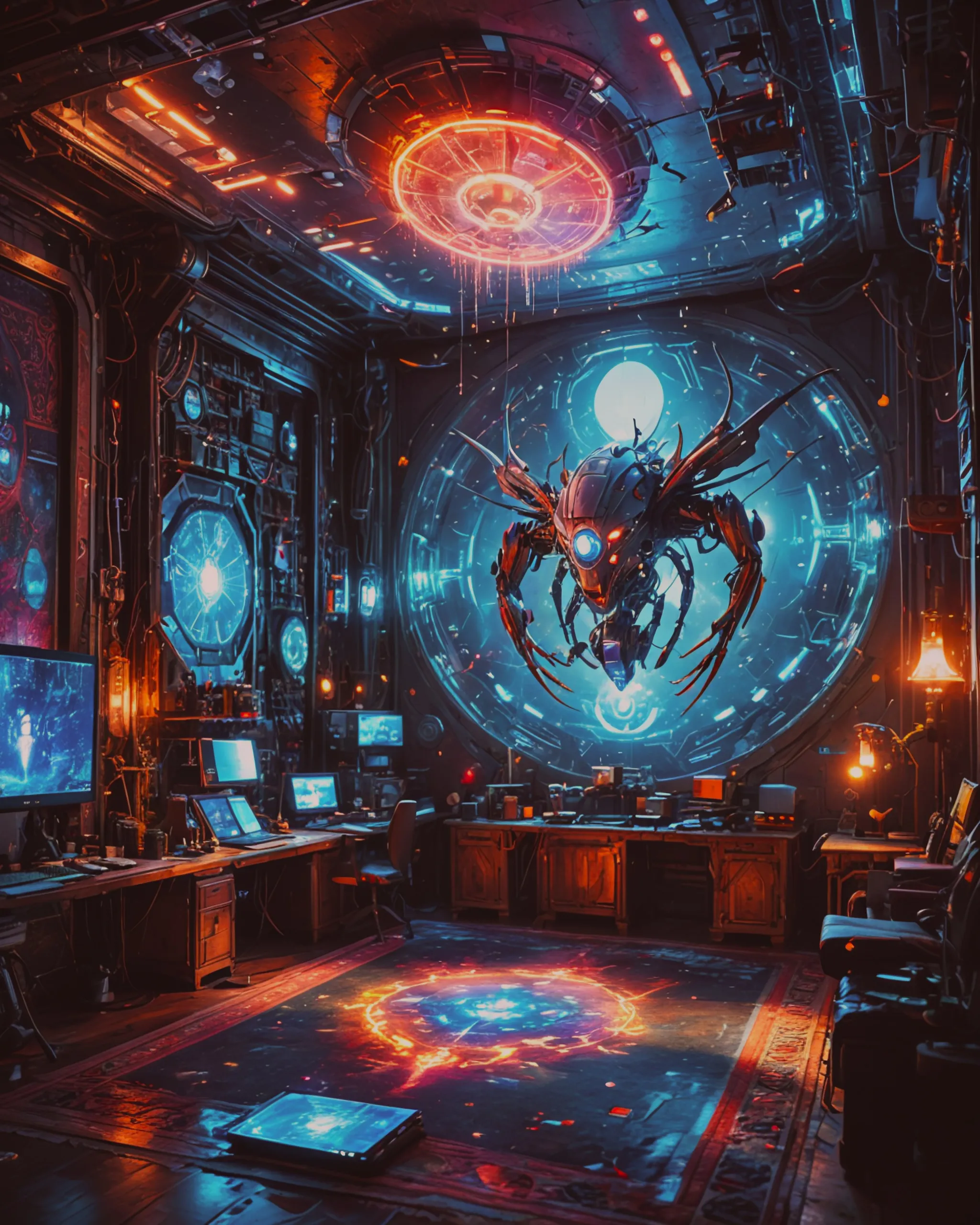 Cybernetic Lab Cybernetic lab aircrafts elven ai - Free AI Photo Generator - starryai