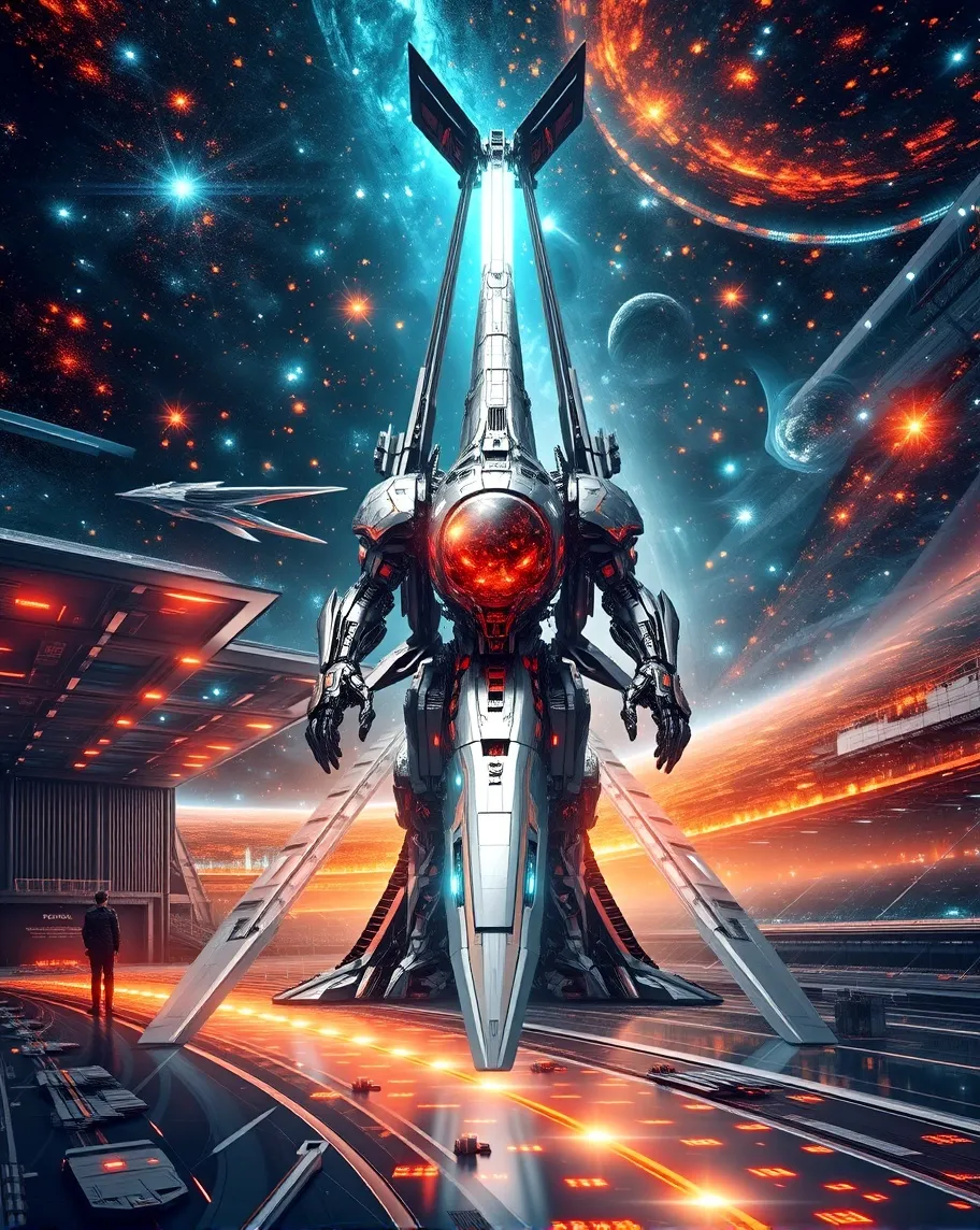 A machine that builds galaxies - Free AI Photo Generator - starryai