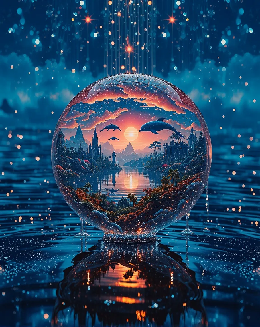 Like a floating landscape inside - Free AI Photo Generator - starryai